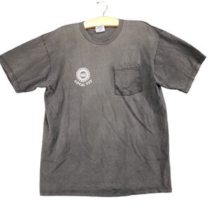 Jensen UAW Local 933 Logo Chest Pocket T-Shirt Womens XL Gray All American USA